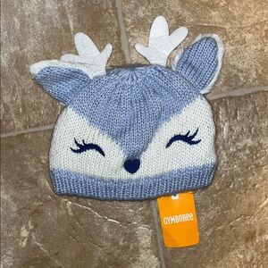 NWT Gymboree Blue and White Deer Knit Hat